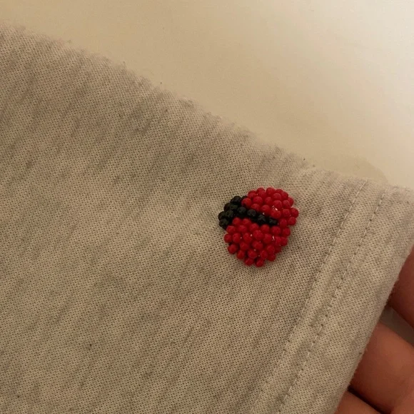 Embroidered lady bug Women's Shorts 🐞 - Picture 3 of 4